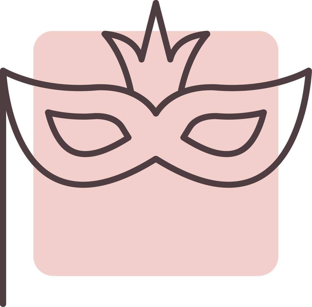 Karneval Maske Linie gestalten Farben Symbol vektor