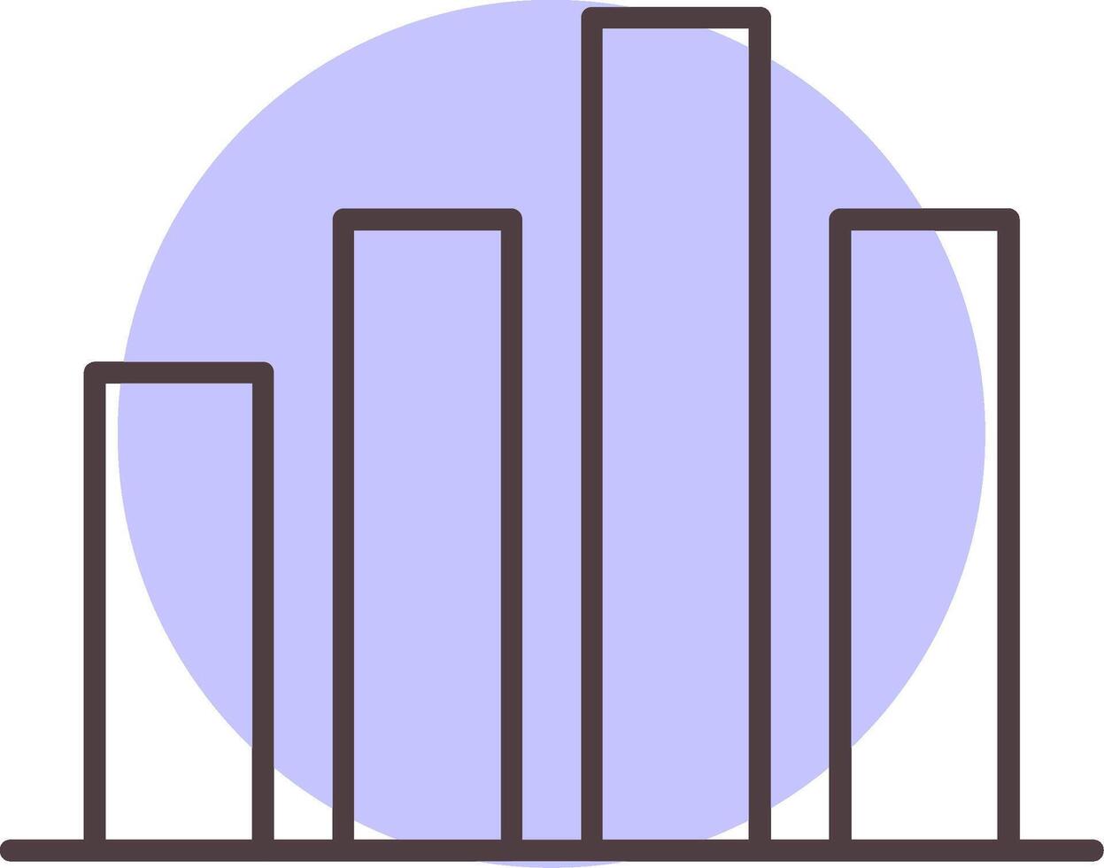 Diagramm Linie gestalten Farben Symbol vektor