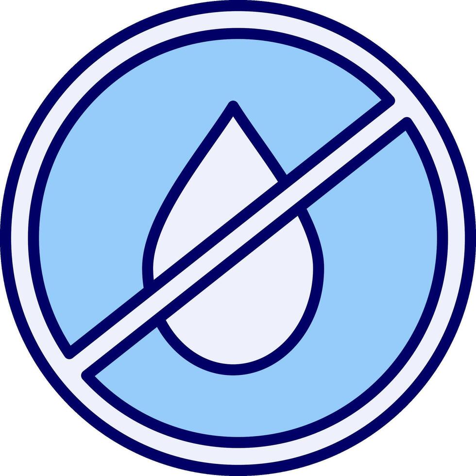 Nein Wasser vecto Symbol vektor