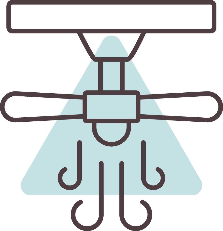 Decke Ventilator Linie gestalten Farben Symbol vektor