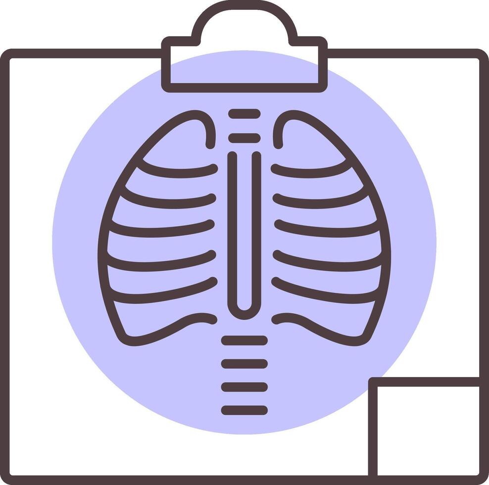 Radiologie Linie gestalten Farben Symbol vektor