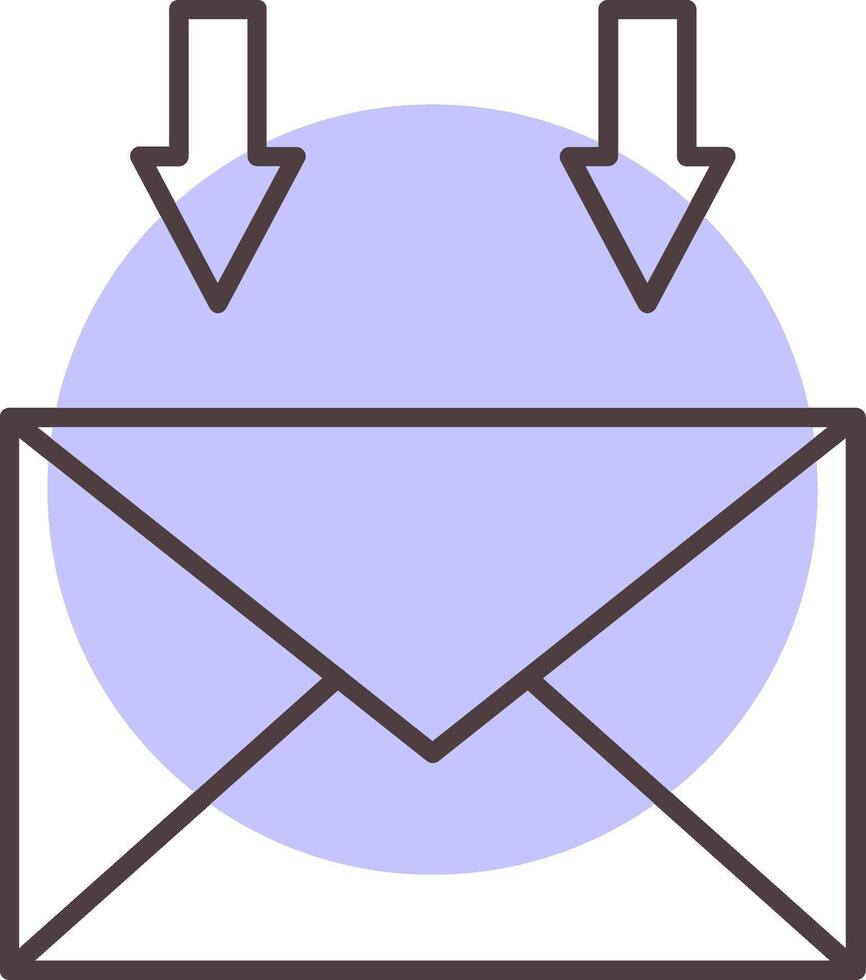 post linje form färger ikon vektor