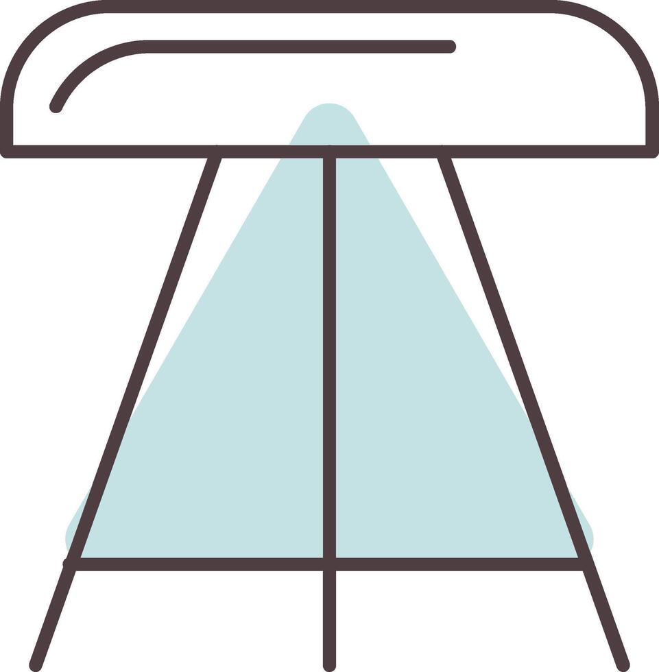 Schemel Linie gestalten Farben Symbol vektor