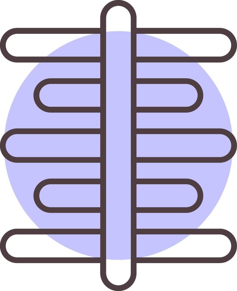 Centrum justera linje form färger ikon vektor