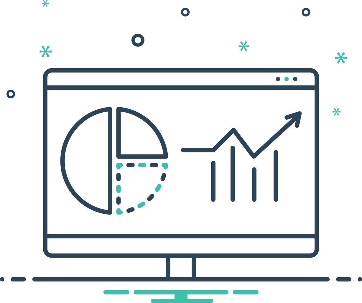 Mix-Symbol für Webanalyse vektor