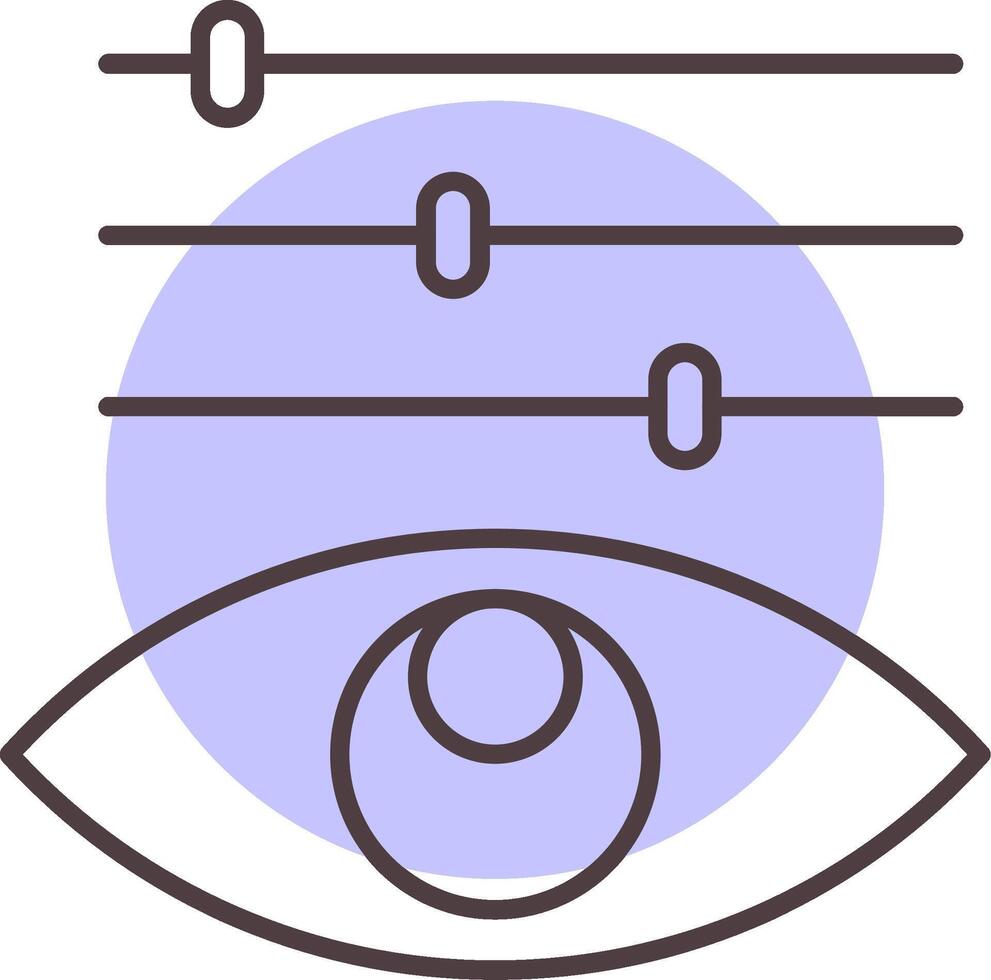 Farbe Einstellung Linie gestalten Farben Symbol vektor