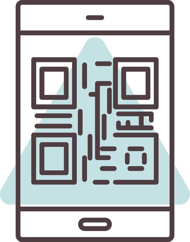 qr Code Linie gestalten Farben Symbol vektor