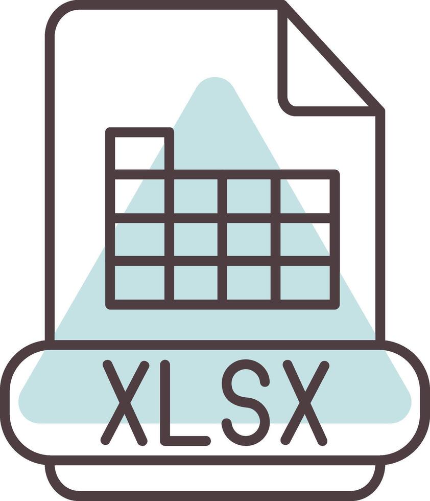 XLSX Linie gestalten Farben Symbol vektor