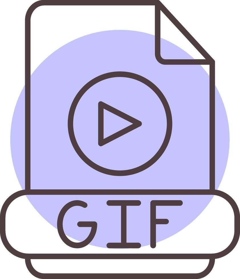 gif linje form färger ikon vektor