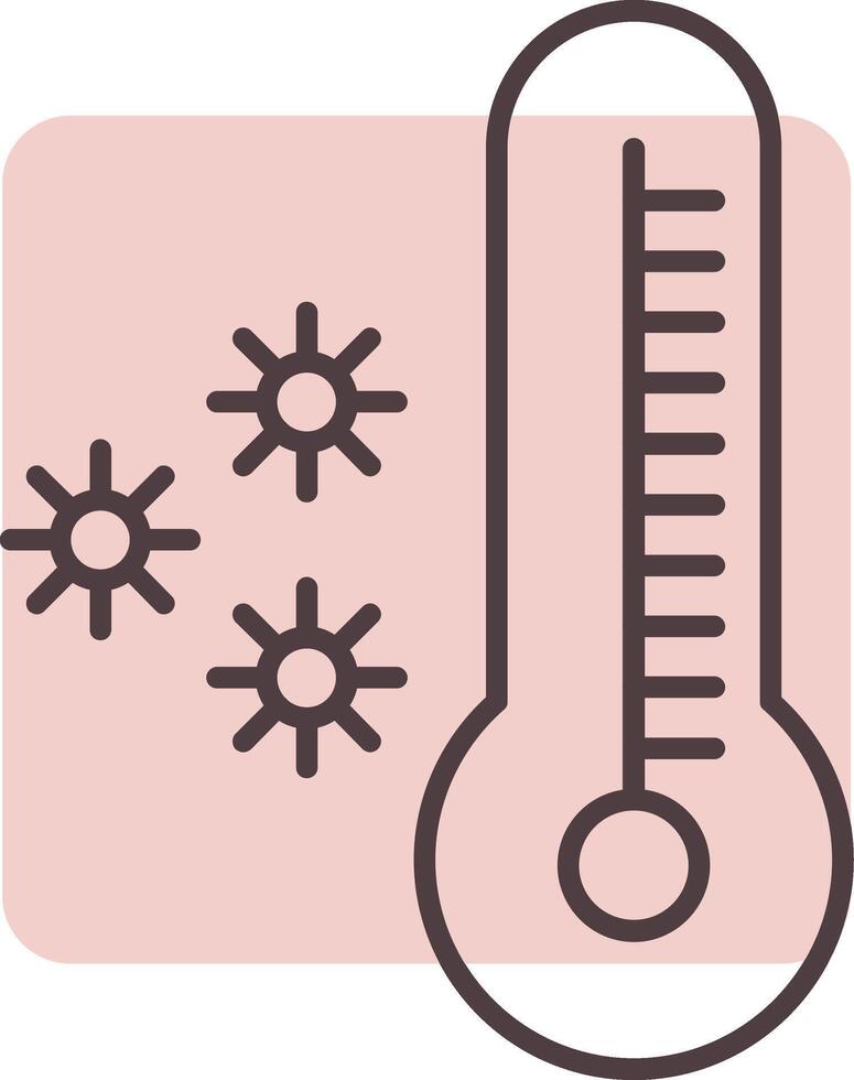 Thermometer Linie gestalten Farben Symbol vektor