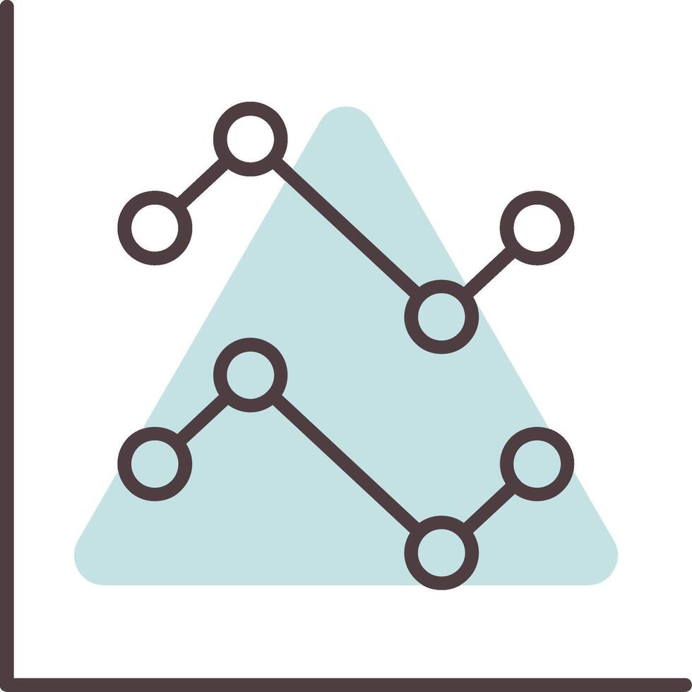 Linie Diagramm Linie gestalten Farben Symbol vektor