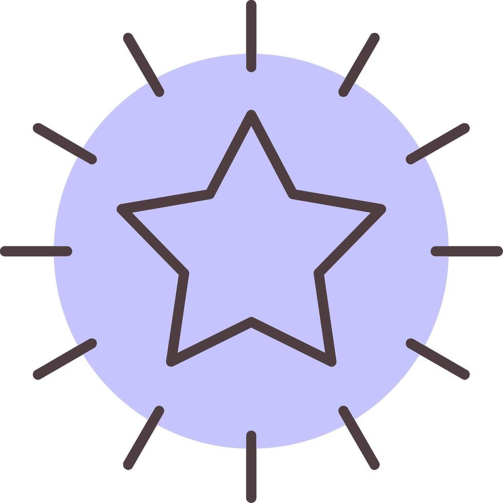 stjärna linje form färger ikon vektor