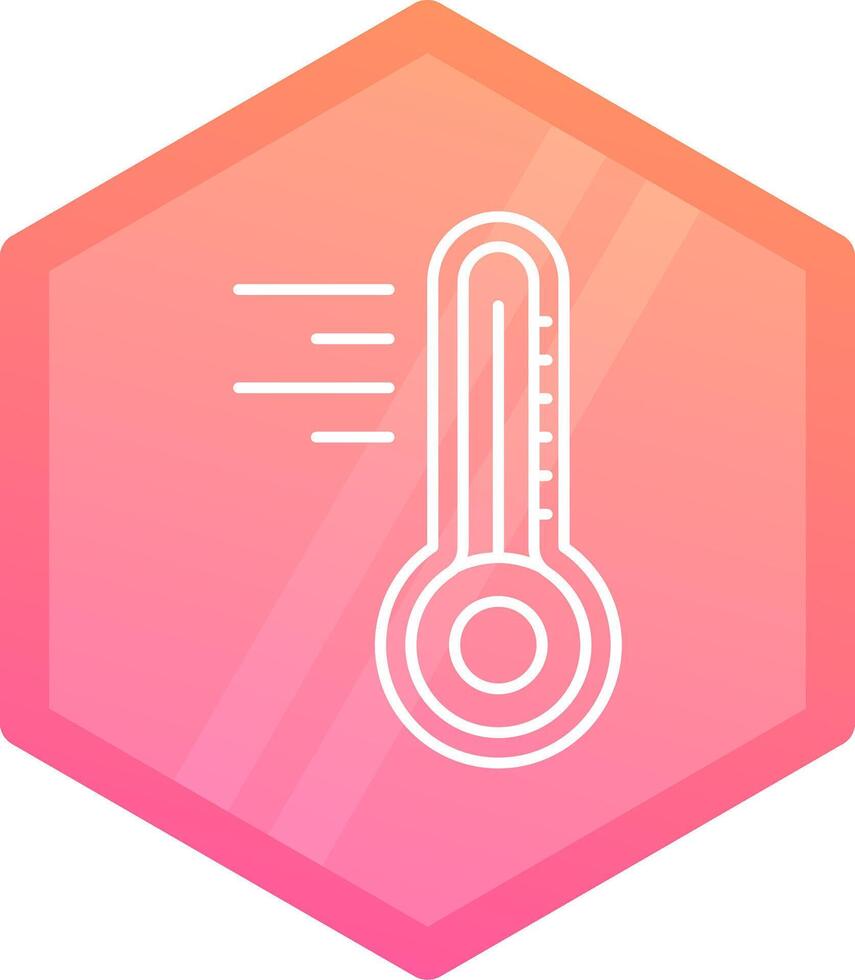 Thermometer Gradient Polygon Symbol vektor