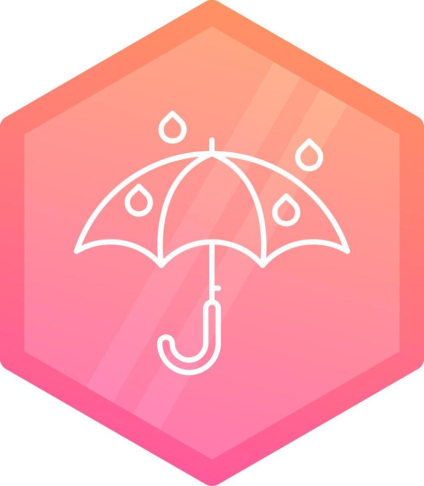 paraply lutning polygon ikon vektor