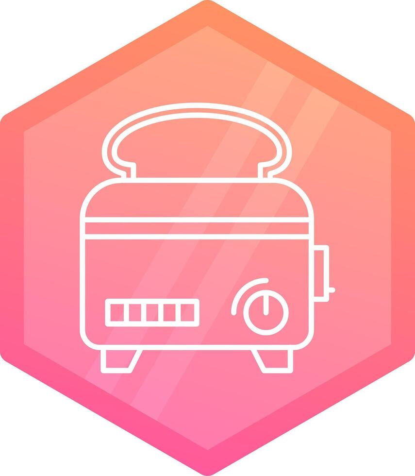 Toaster Gradient Polygon Symbol vektor