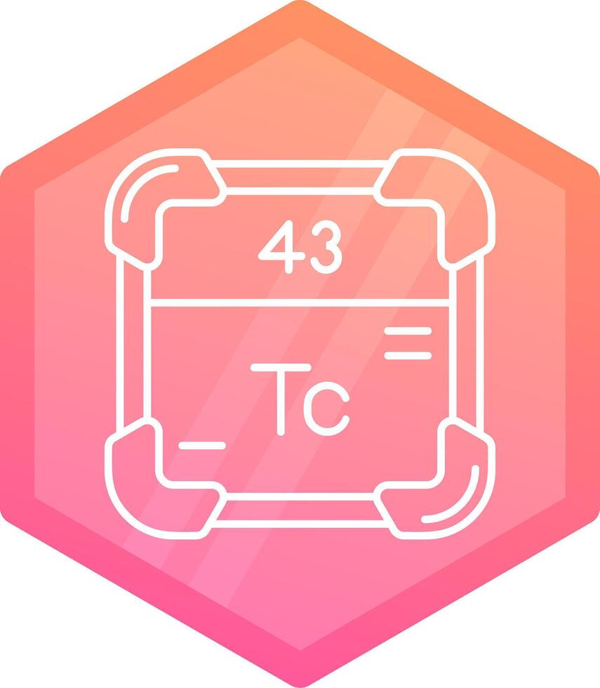 Technetium Gradient Polygon Symbol vektor