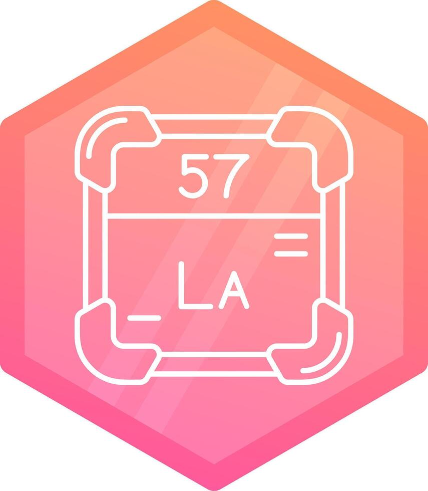 Lanthan Gradient Polygon Symbol vektor