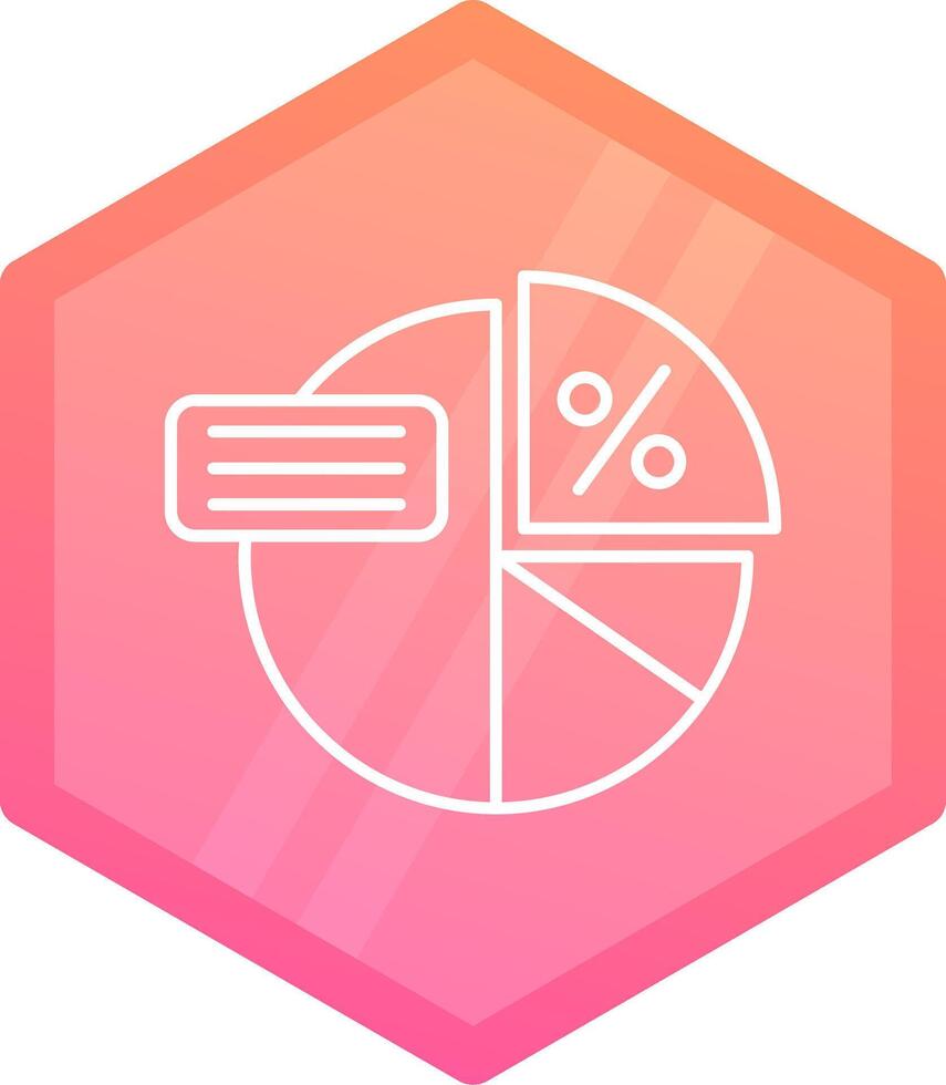 Kuchen Graph Gradient Polygon Symbol vektor