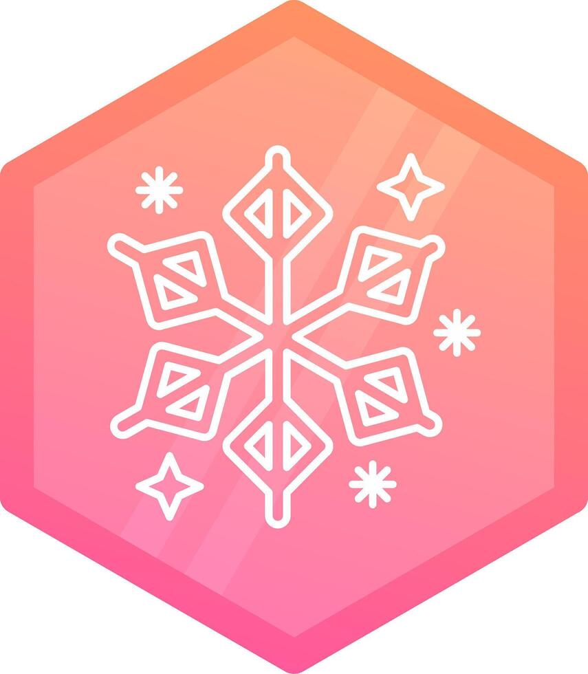 Winter Gradient Polygon Symbol vektor