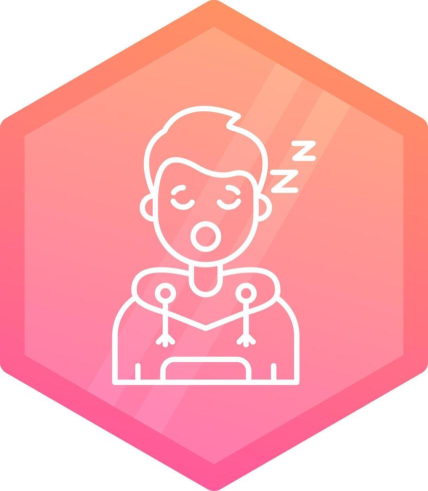 sömn lutning polygon ikon vektor