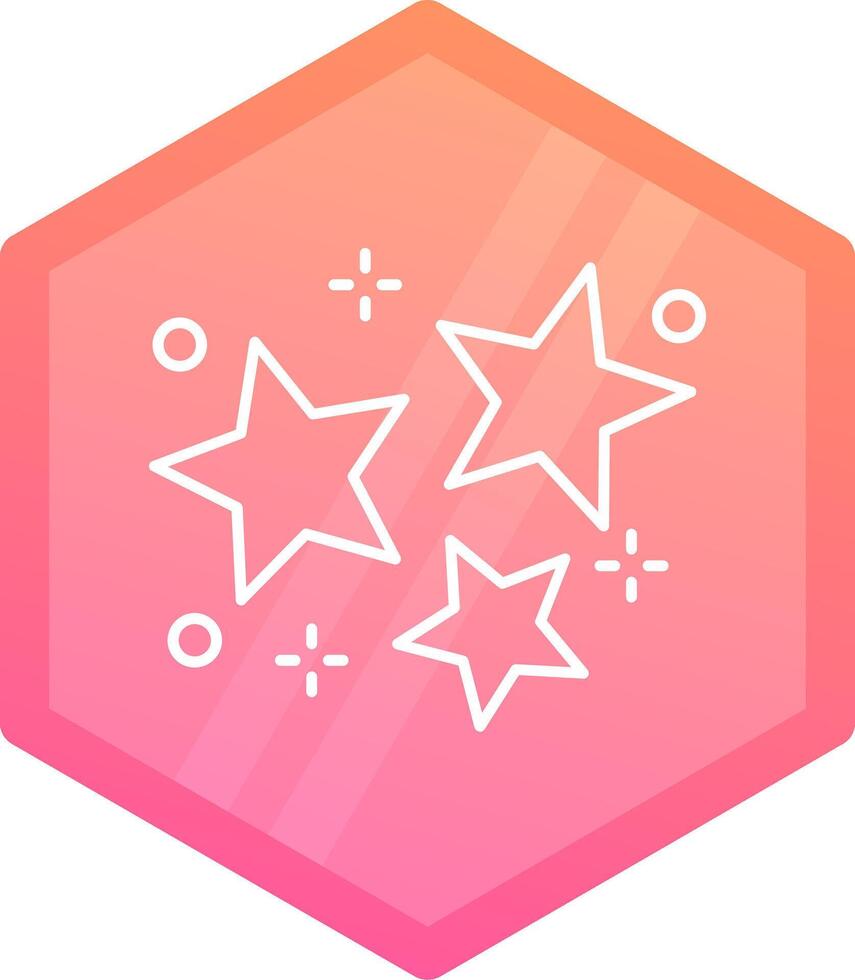 Star Gradient Polygon Symbol vektor