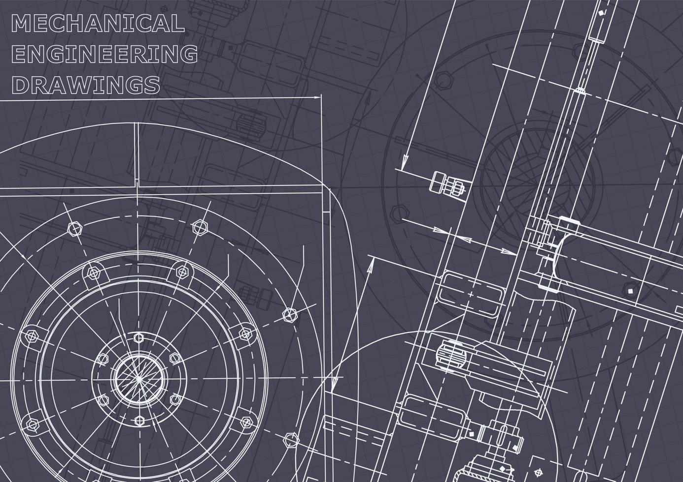 Entwurf. vektortechnische Zeichnungen. mechanischer Instrumentenbau vektor