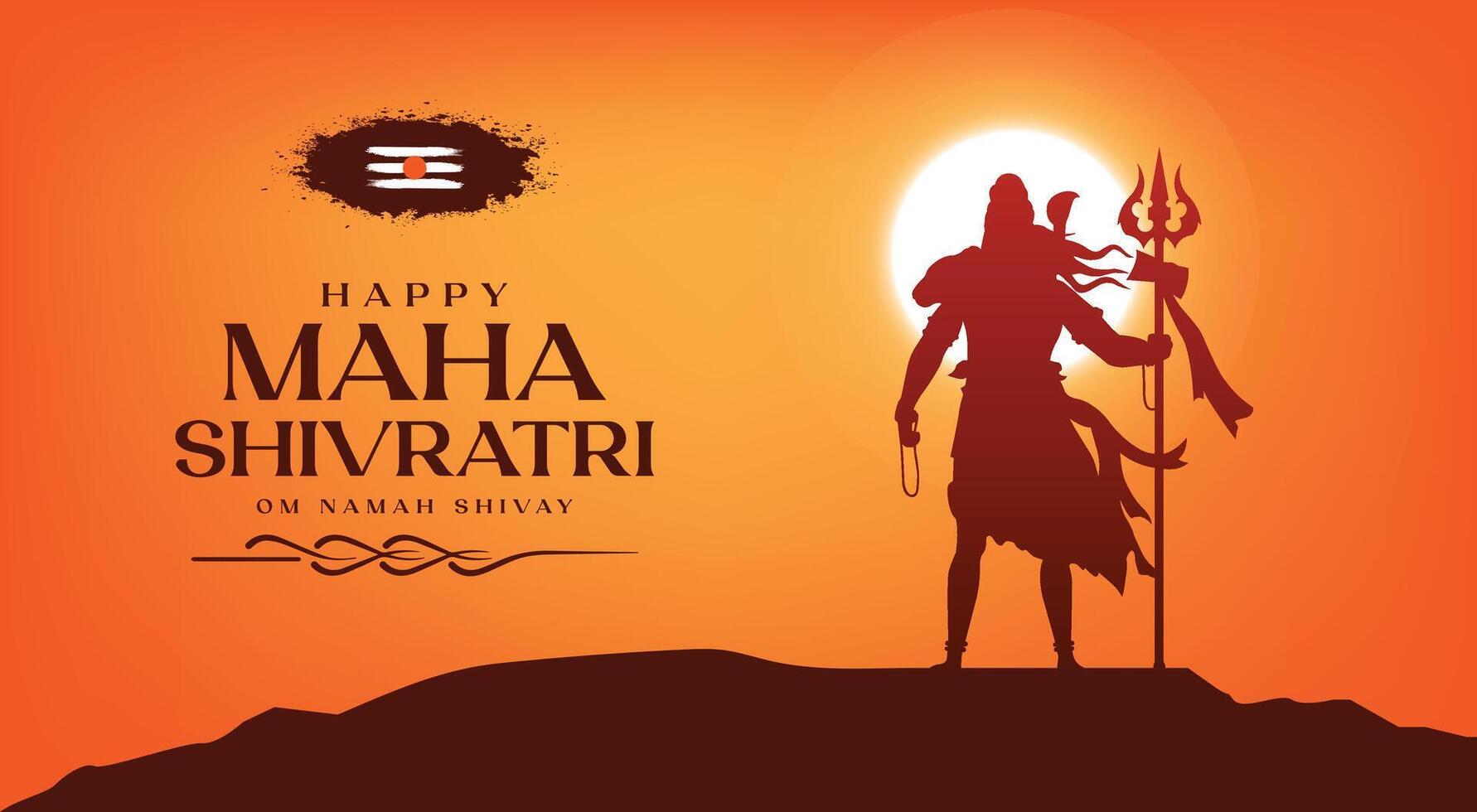 maha Shivratri Illustration von Herr Shiva zum Shivratri vektor