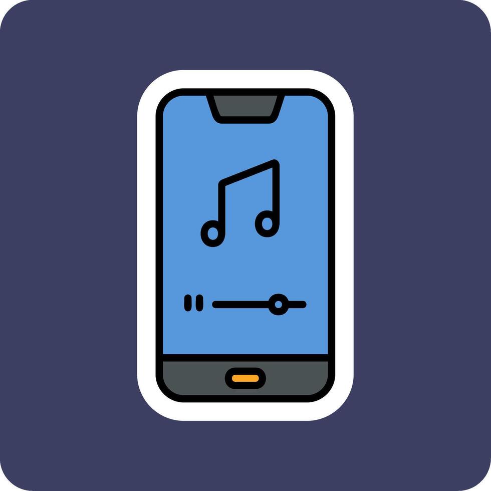 Handy, Mobiltelefon Musik- Spieler vecto Symbol vektor