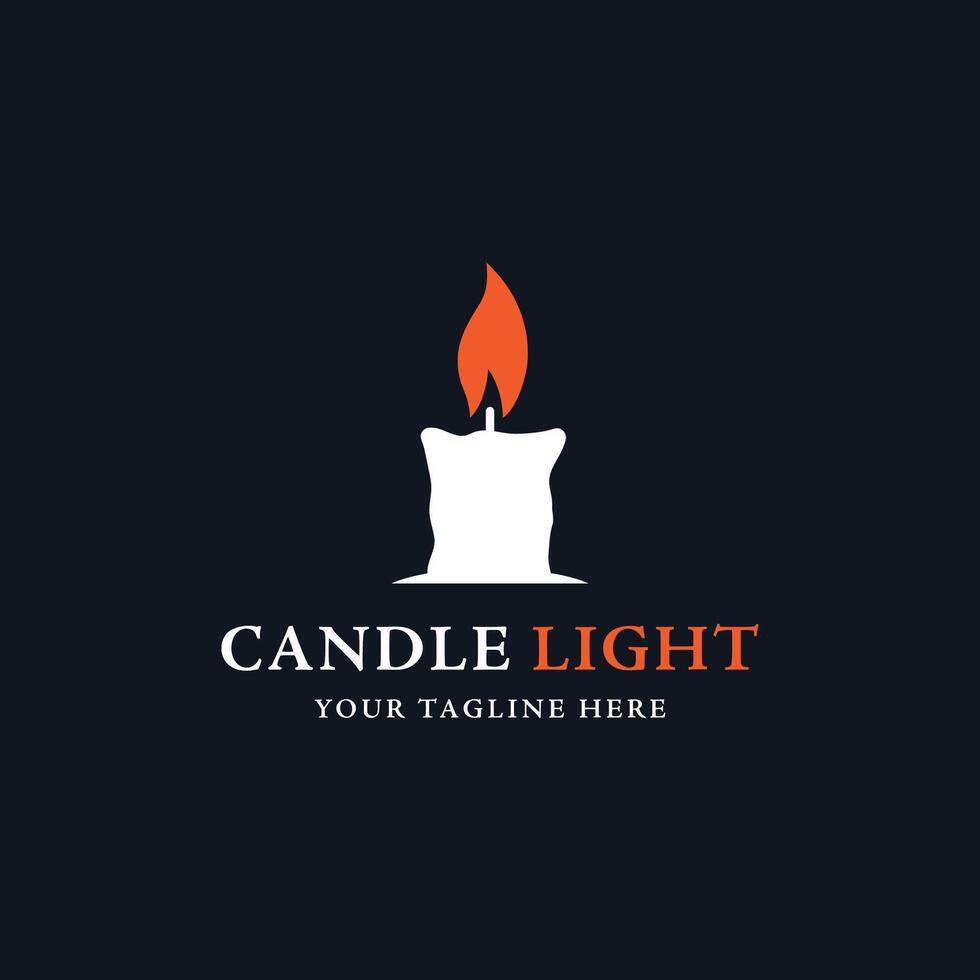 einfach Kerze Flamme Logo Vorlage Design mit ein kreativ und modern Konzept. vektor