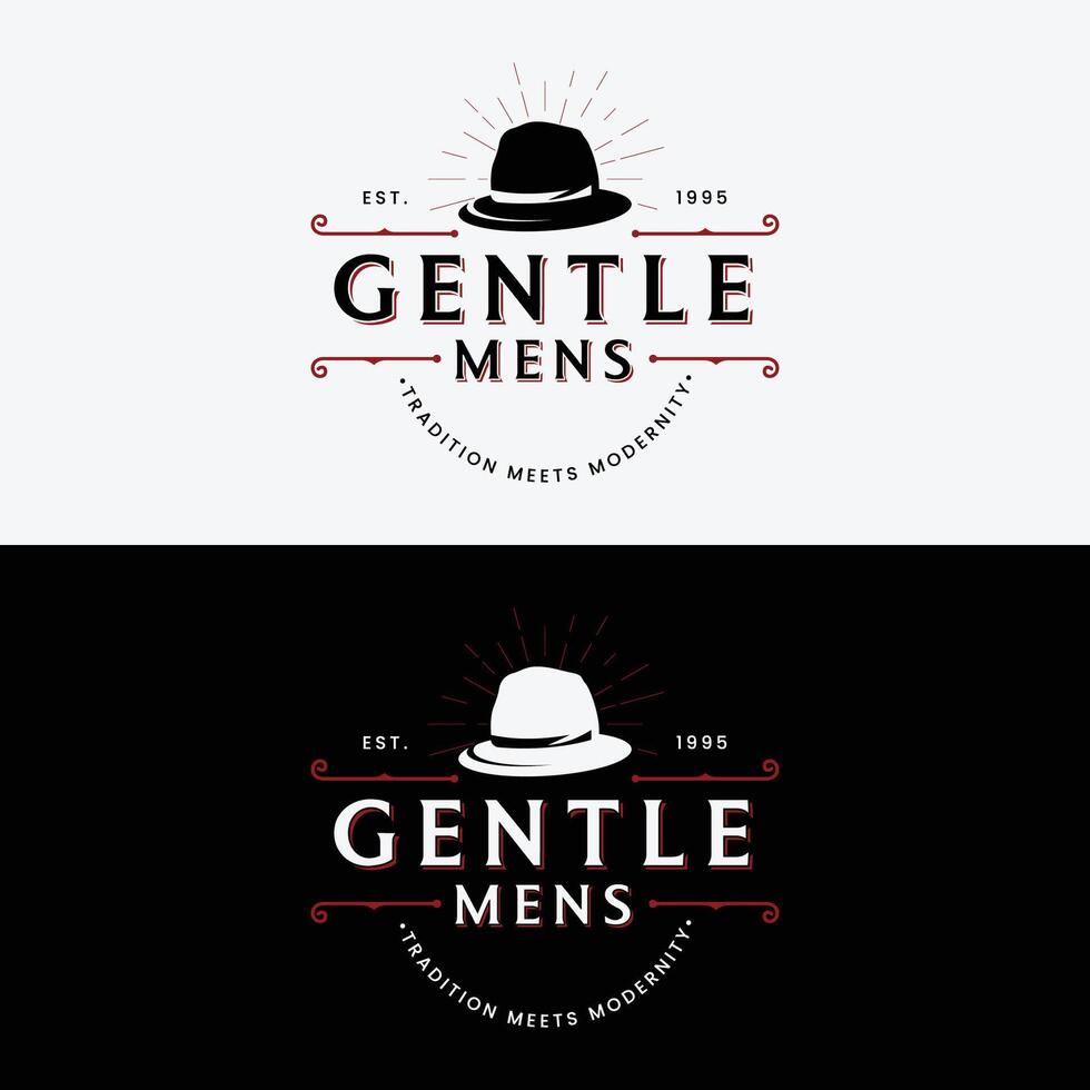 Jahrgang Stil männlich Herren Logo Vorlage design.logo zum Etiketten, Kleidung und Männer. vektor