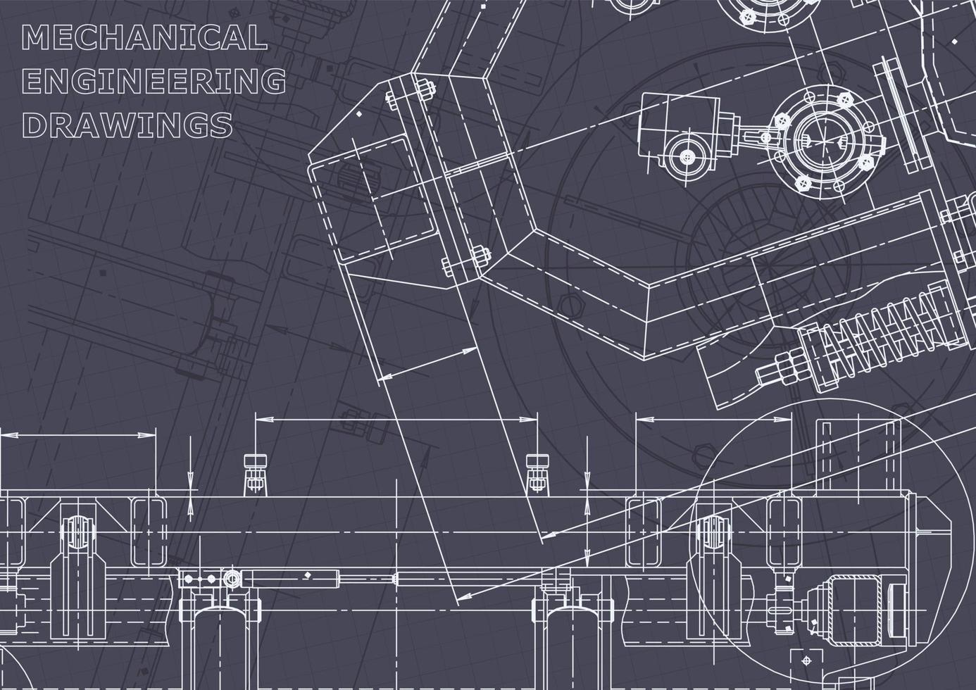 Entwurf. vektortechnische Zeichnungen. mechanischer Instrumentenbau vektor