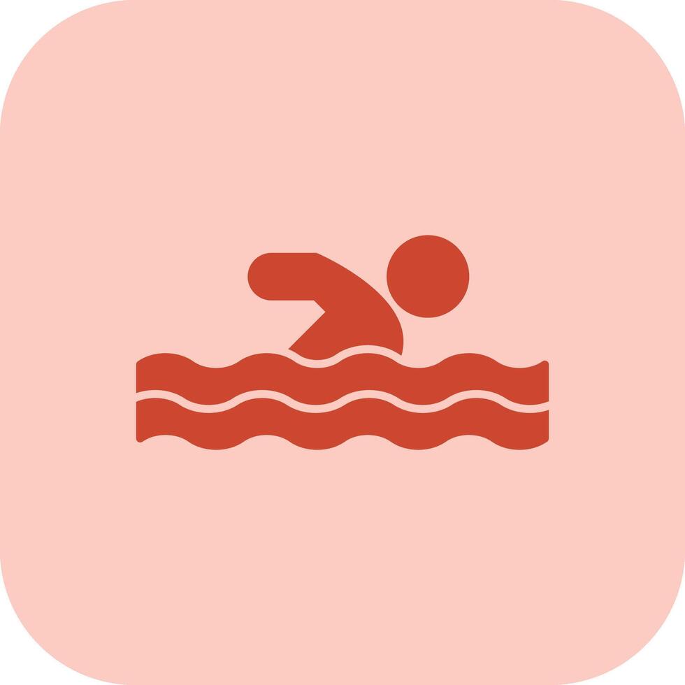 Schwimmen Glyphe Tritonus Symbol vektor