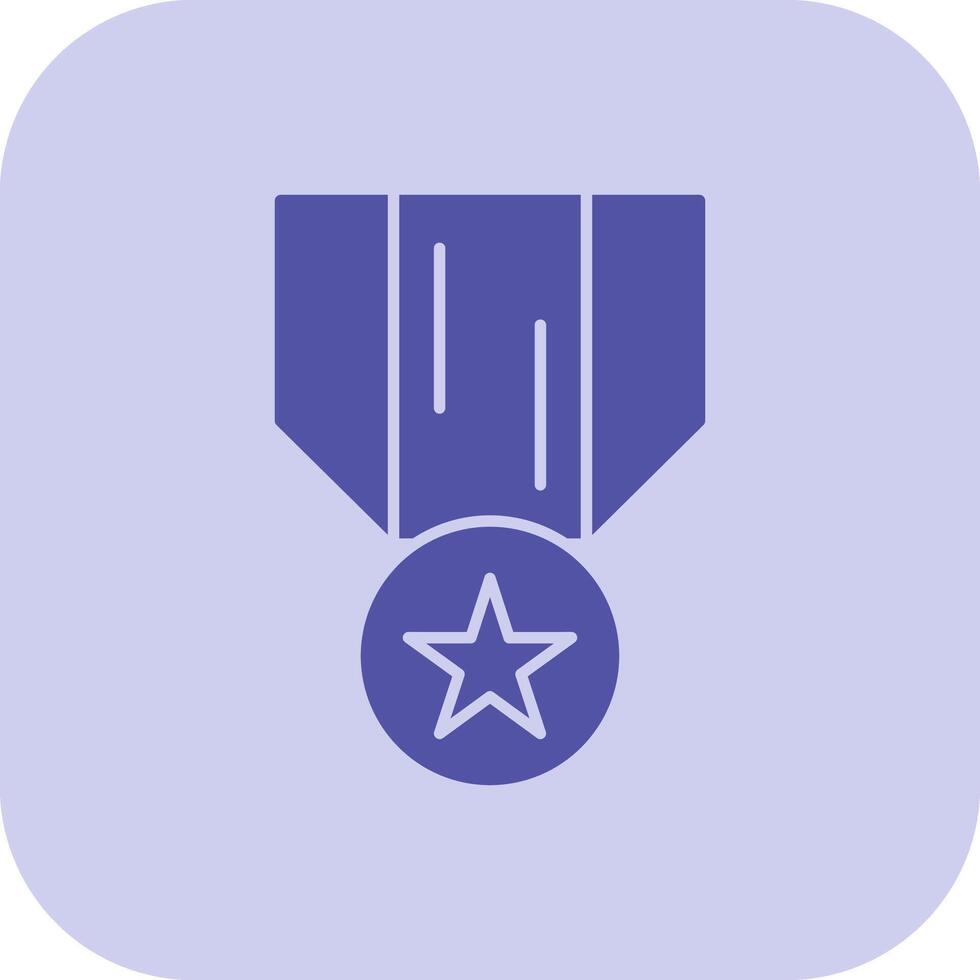 medalj av hedra glyf triton ikon vektor