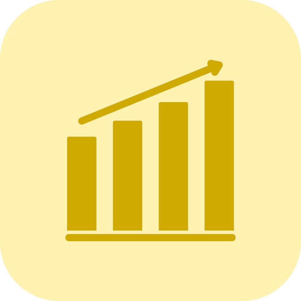 Bar Graph Glyphe Tritonus Symbol vektor