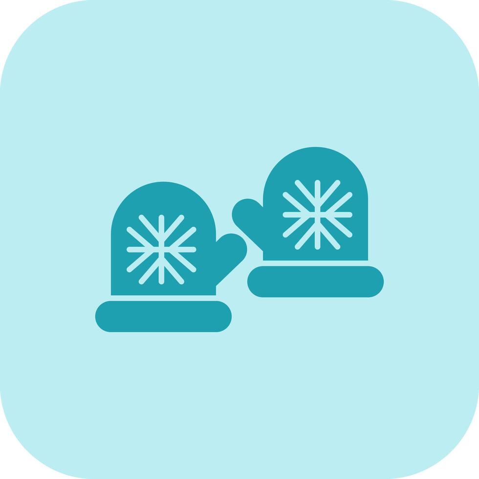 vinter- handskar glyf triton ikon vektor