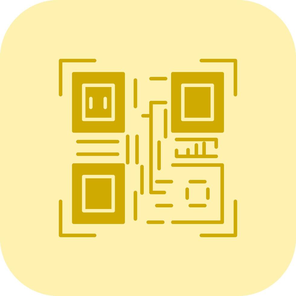 qr Code Glyphe Tritonus Symbol vektor