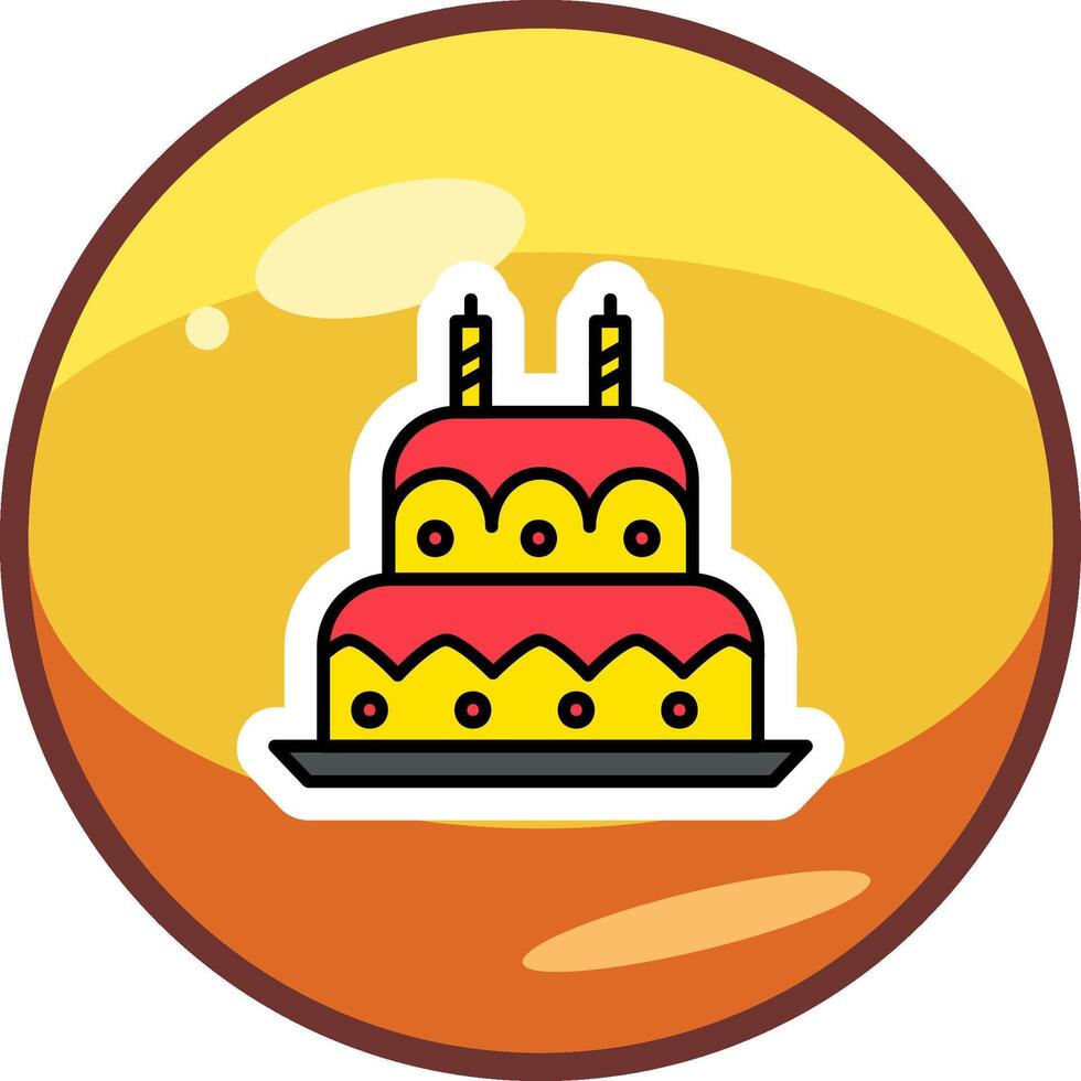 Geburtstag Kuchen vecto Symbol vektor