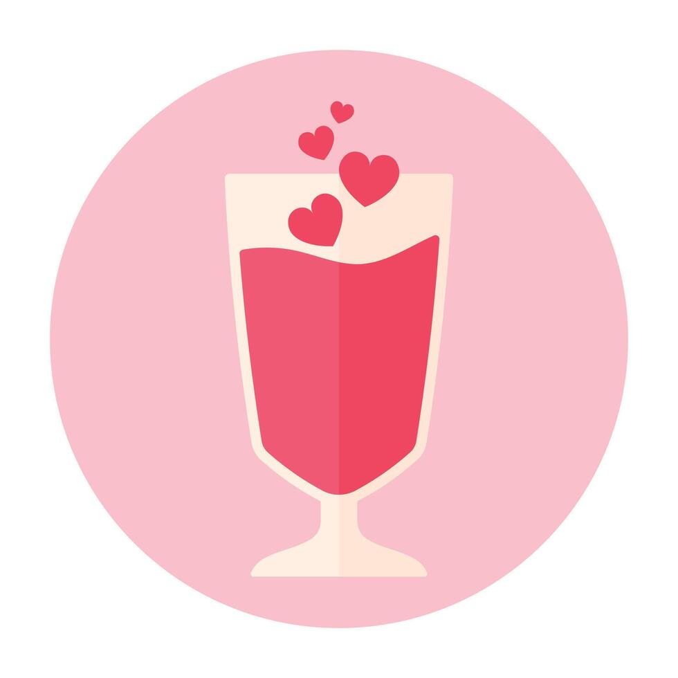 Valentinsgrüße Tag trinken Symbol Clip Art eben Vektor Illustration