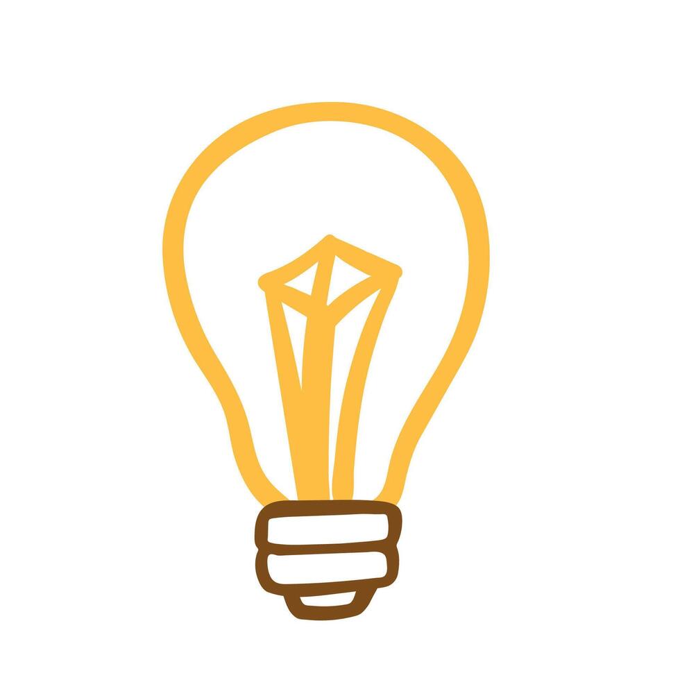 Glödlampa lampa för hjärna och innovation aning linje ikon symbol i vektor illustration