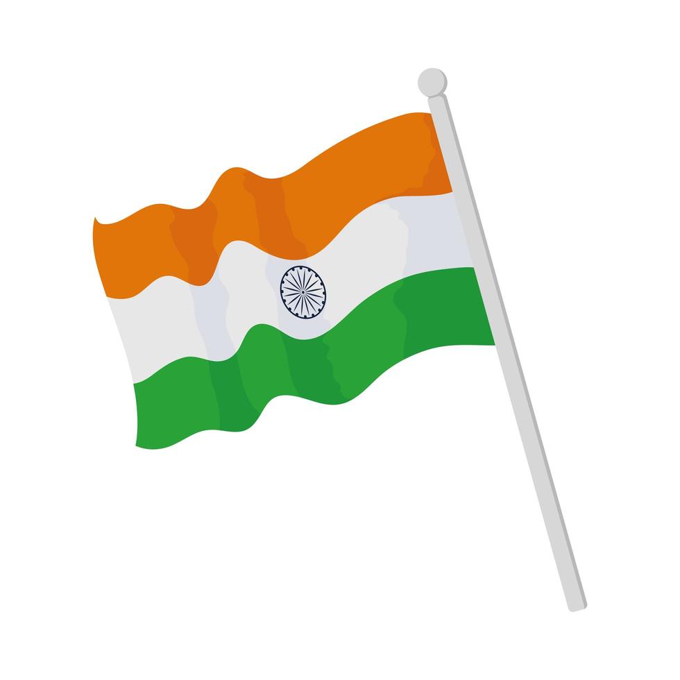 indisk nationell flagga vektor