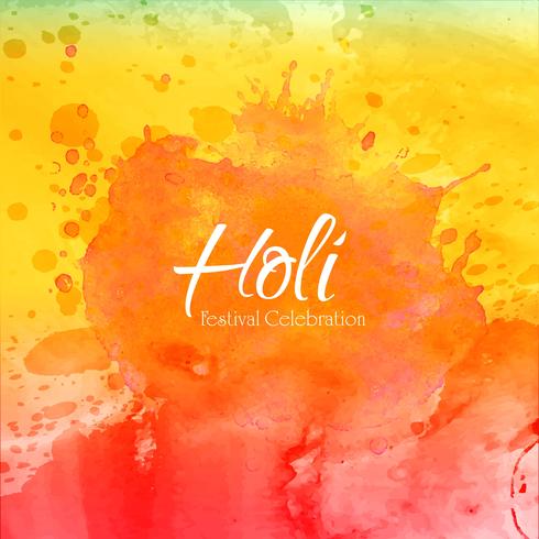 Glad Holi på abstrakt färgstark plask bakgrund vektor