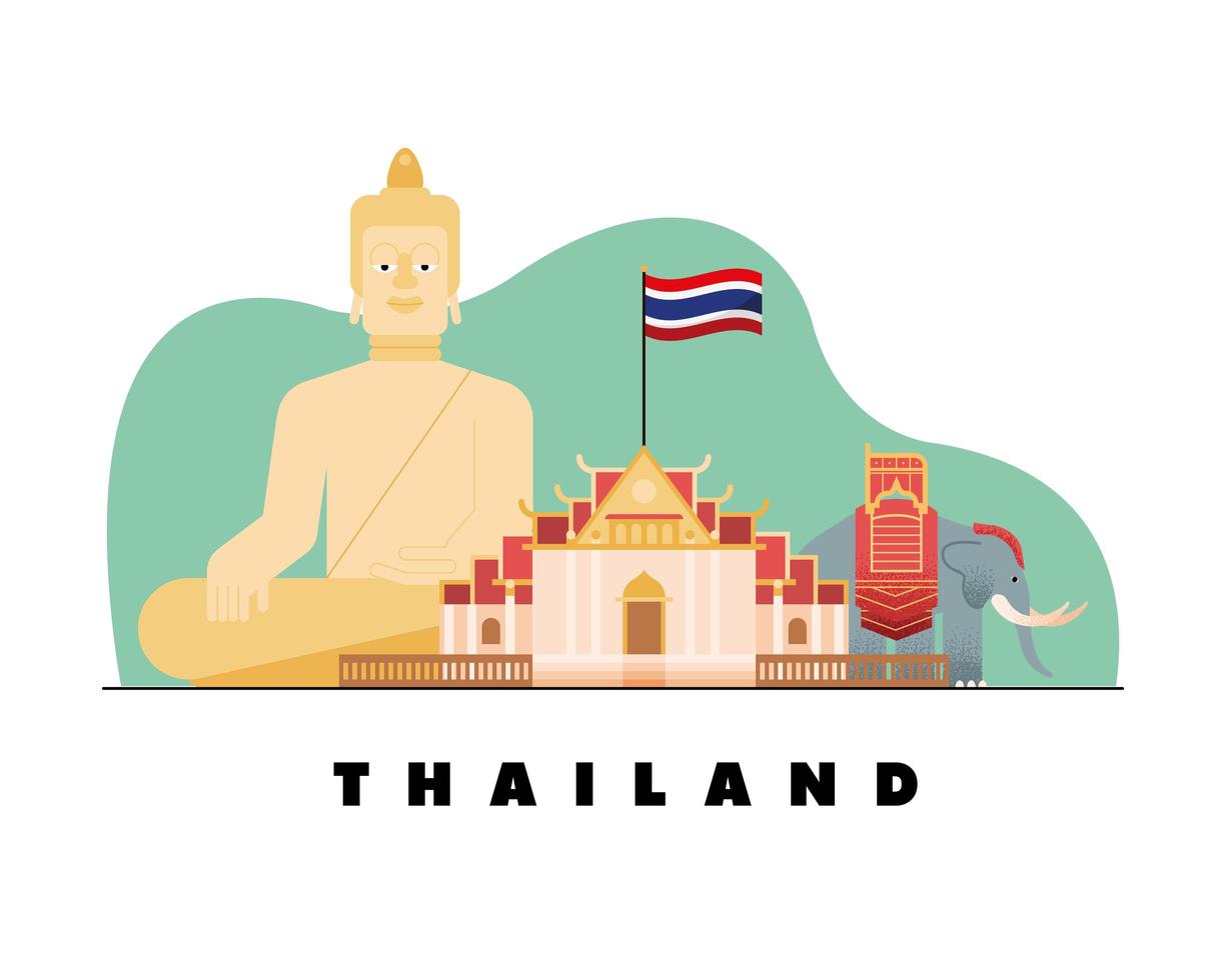 thailand kulturkort vektor