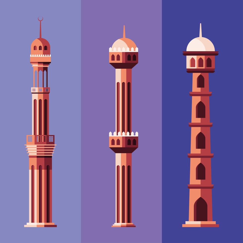 muslimska moskétorn vektor
