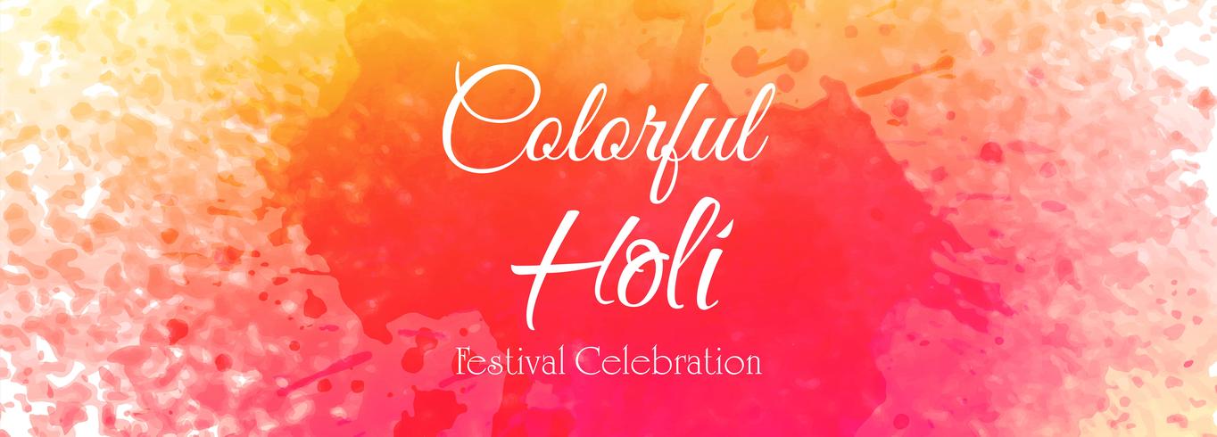 Indisk festival Happy Holi firande banner vektor