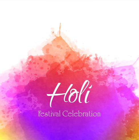 Indisk festival Happy Holi firande bakgrund vektor