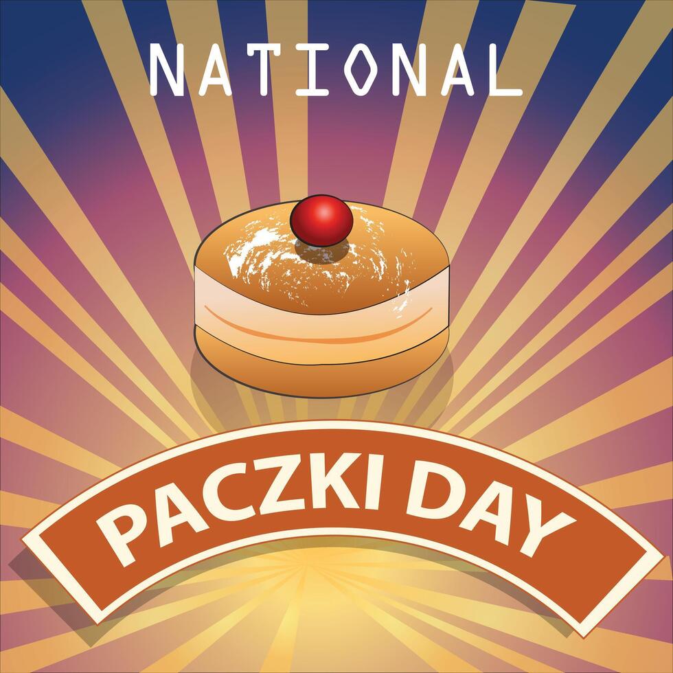 Nationaler Paczki-Tag vektor