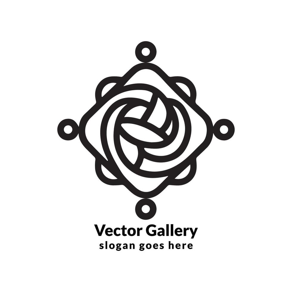 Vektor Luxus Rose Logo Design zum branding korporativ Identität