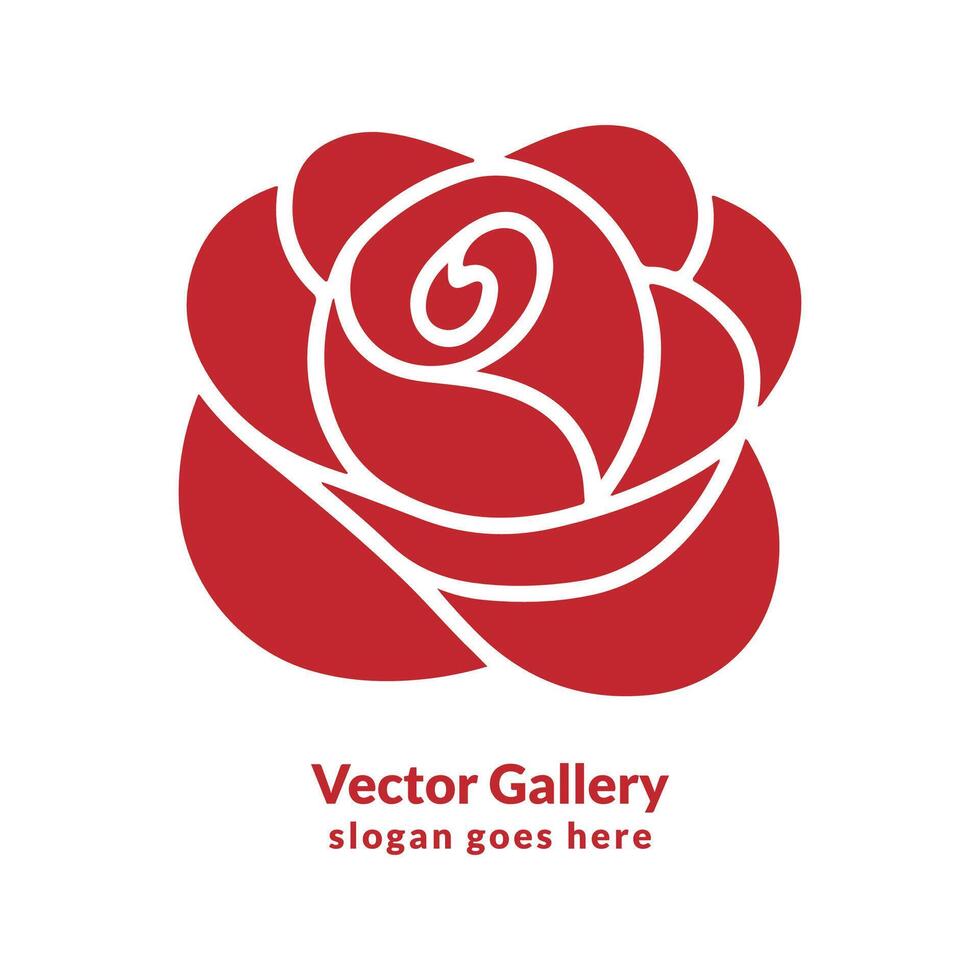 Vektor Luxus Rose Logo Design zum branding korporativ Identität