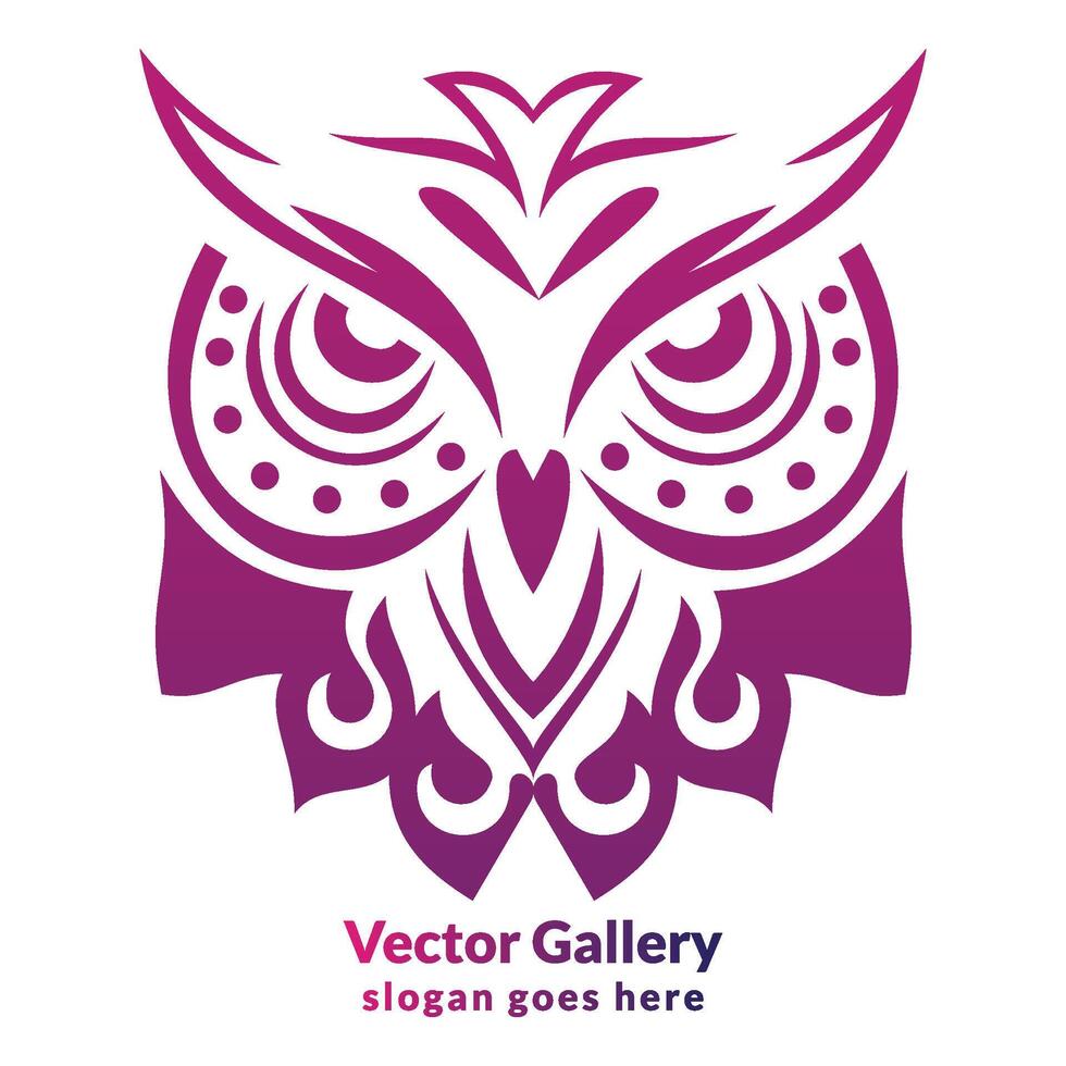 Eulengesicht-Logo-Design vektor