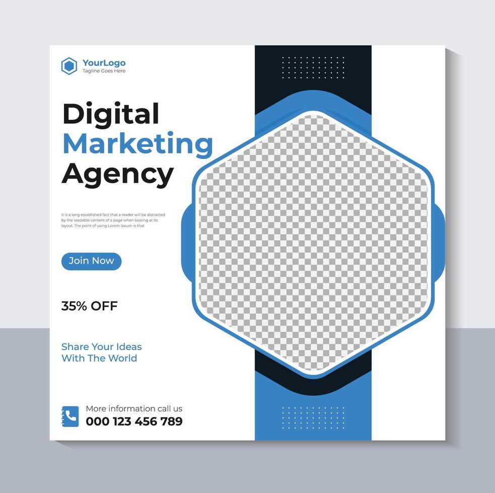 kreativ Marketing Agentur Banner Design, Geschäft Sozial Medien Post Vorlage, kostenlos Vektor
